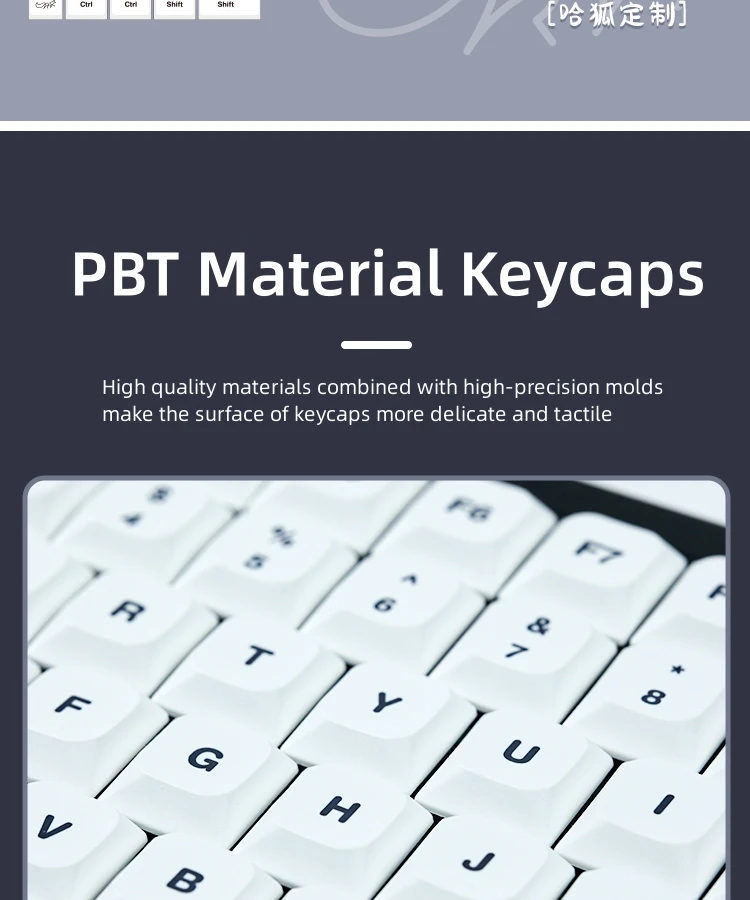 Chosfox-Custom Slim MX Keycaps, Low Profile PBT,