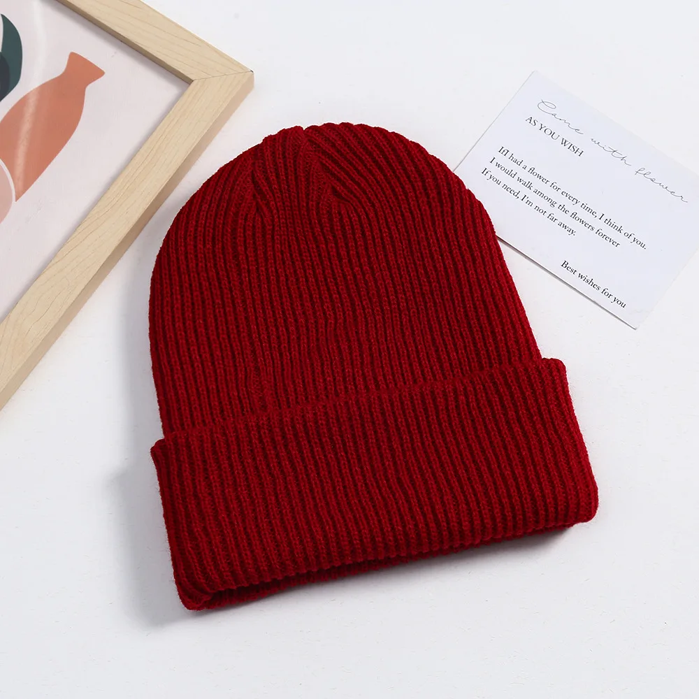 2-8Y Wool Knitted Beanie Kids Boys Winter Warm Turban Hat Children Crochet Knitted Bonnet Gorros Soft  Acrylic Knit Skullcap Hat 3