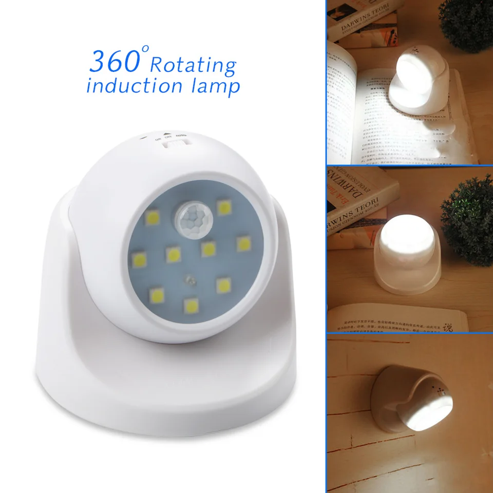 4X LED MOTION Sensor PIR Night Light Cordless Battery Powered Closet Stair Lamp £9.88 - UK