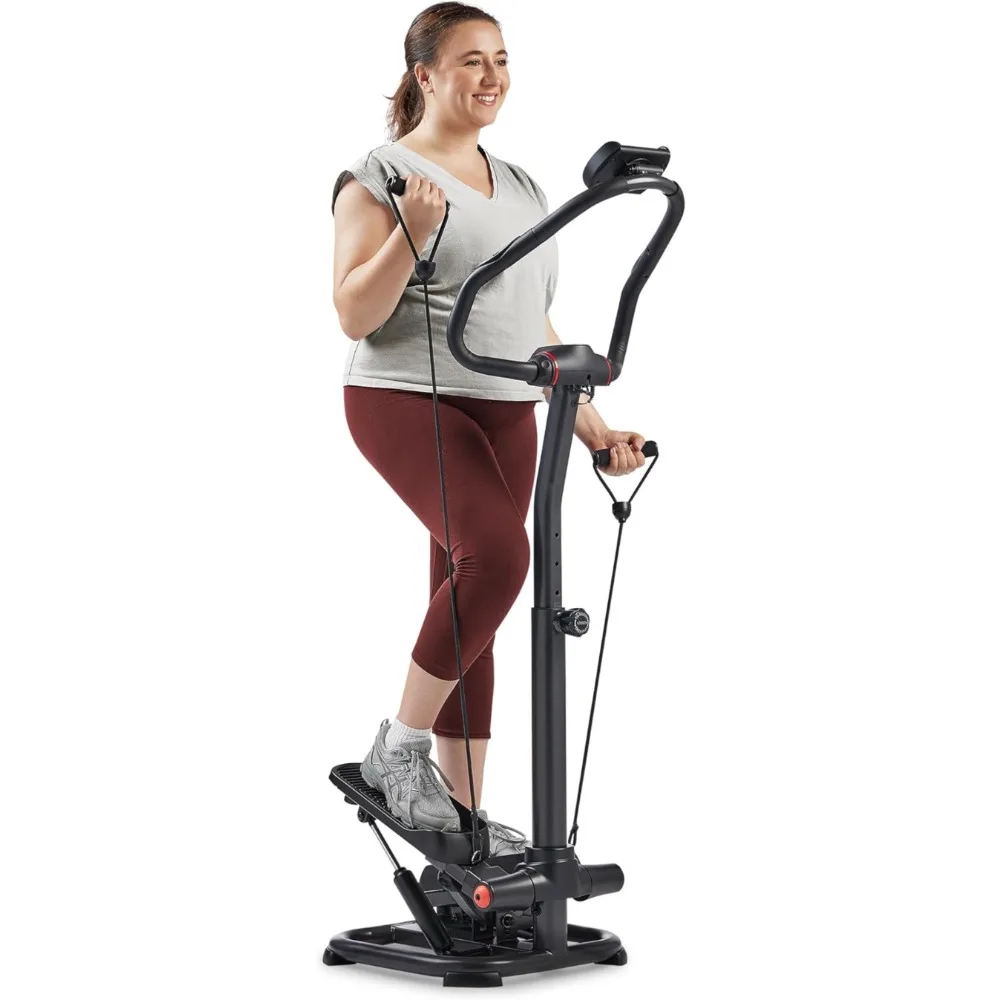 

2-in-1 Advanced Power Stepper with Resistance Bands, Low Impact Cardio, Space Saving, Height Adjustable, Bluetooth Connectivity