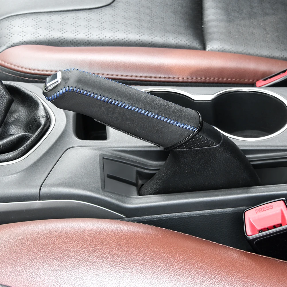 Leather Gears Handbrake Cover Auto Interior for Skoda Octavia 2 A7 A5 A4 Vrs Fabia 2 1 Rapid Yeti Superb 3 Felicia Citigo RS