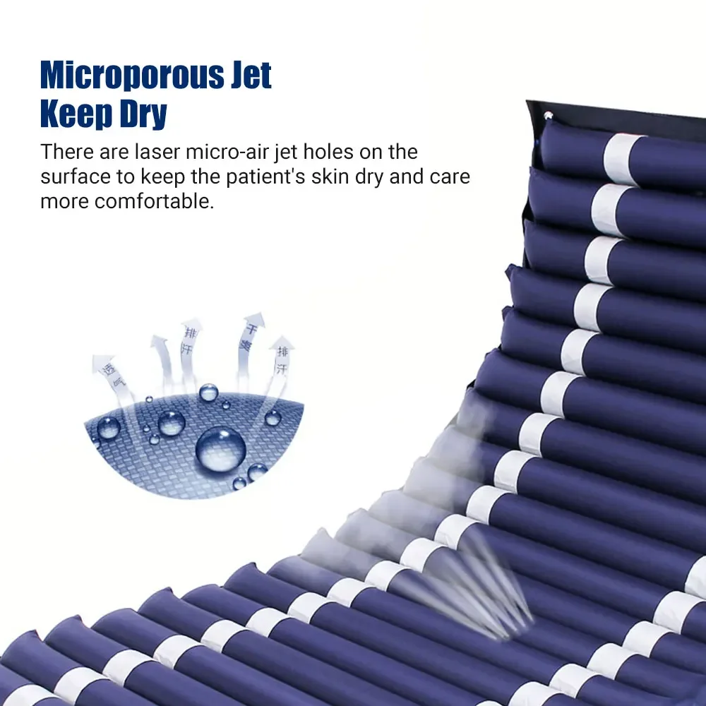 Alternating Pressure Mattress Pad with Electric Pump Anti-Decubitus Airflow Design for Bedridden Patients Prevent Pressure Sores