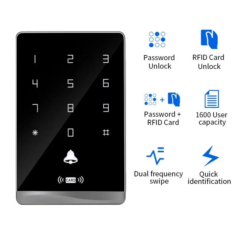 125K Dual Frequency 125K 13 56Mhz IP67 Waterproof Access Control Keypad what-does-ref-stand-for