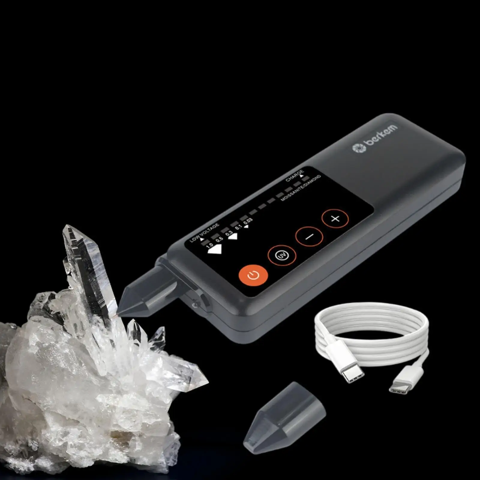 Diamond Tester with USB Electronic Professional Stone Hardness Portable Testing Pen Tool for Novice and Expert Stone Moissanite