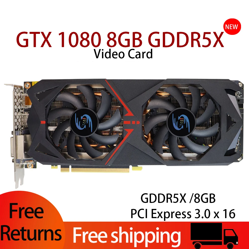 bekæmpe Forkert vinge New Graphics Card Gtx 1080 8gb Gaming Gpu Gddr5x 256bit Pci Express 3.0×16  8pin Geforce Gtx1080 8g Video Card For Desktop - Graphics Cards - AliExpress