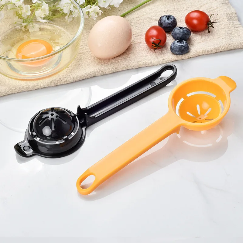 Extended Handle PP Egg White Separator with Hanging Hole Household Multi-purpose Quickly Separated Egg Dividers Kitchen Tool