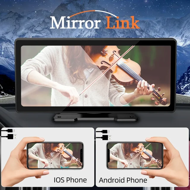 10.26" Car Mirror Screen with CarPlay & Android Auto 3
