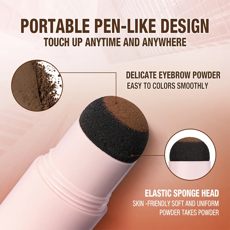 Eyebrow Powder - Air Cushion Eyebrow Powder Set, waterproof, natural, no smudge, superb, black and brown 2