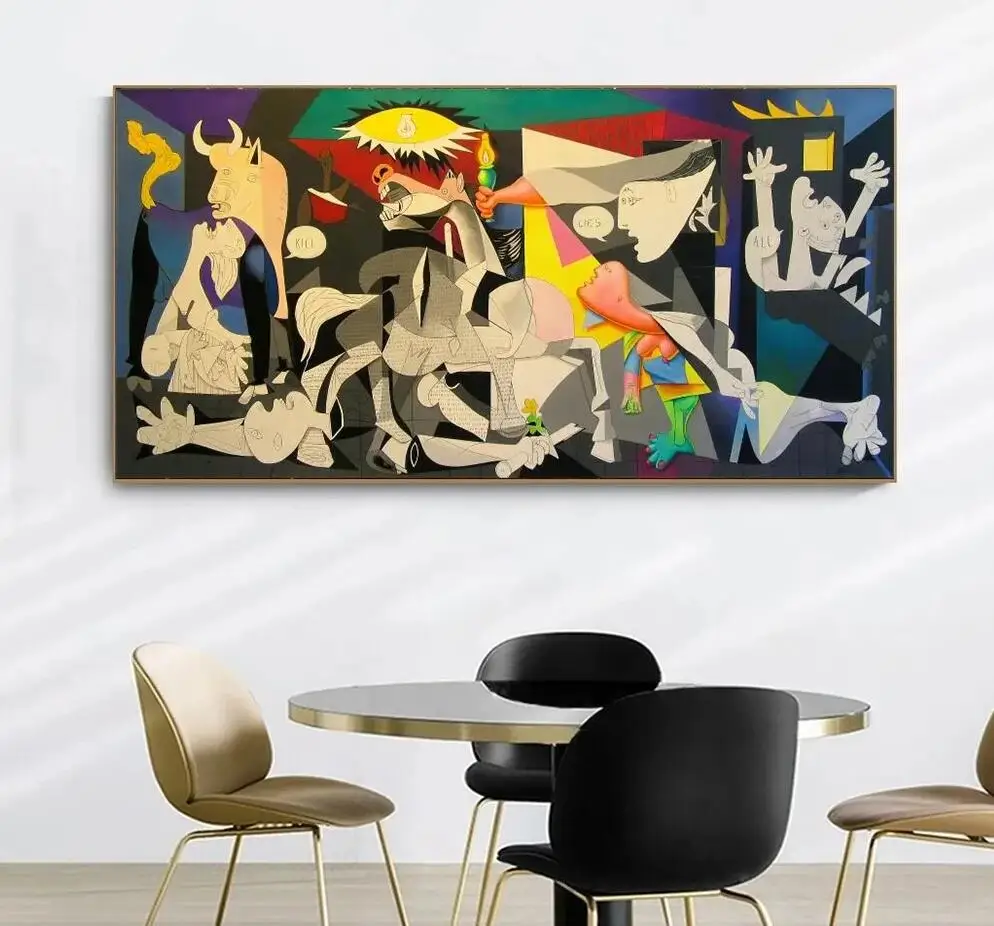 Picasso Famous Painting The Guernica Riproduzione Canvas Art Painting Picture House Decoration Diamond Painting Mosaic Large