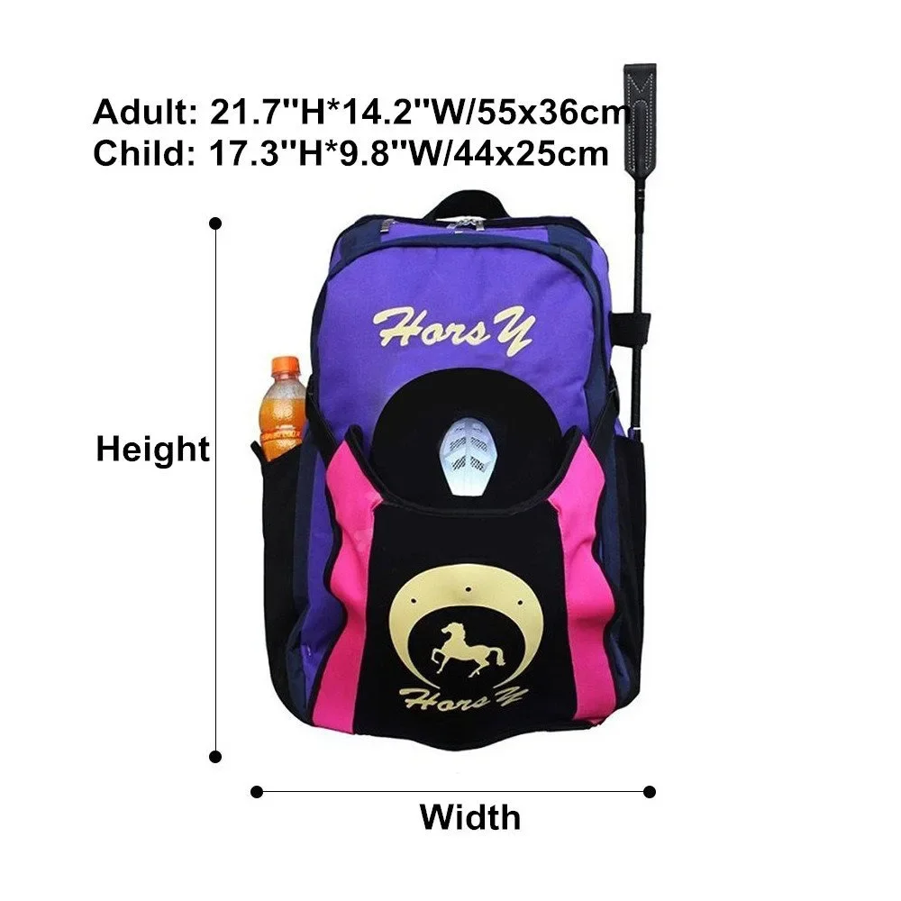 Professional Horse Riding Boot Bag Helmet Bag Parent-Child Equestrian Horse Riding Equipment Backpack with Hat Compartment