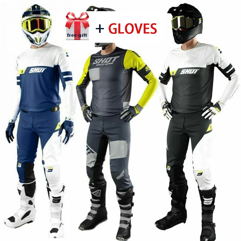 

New MTB DH Enduro Riding Gear Set MX Racing Jersey and Pants BMX ATV Motocross Offroad Dirt Bike Cross Country Jersey Set H