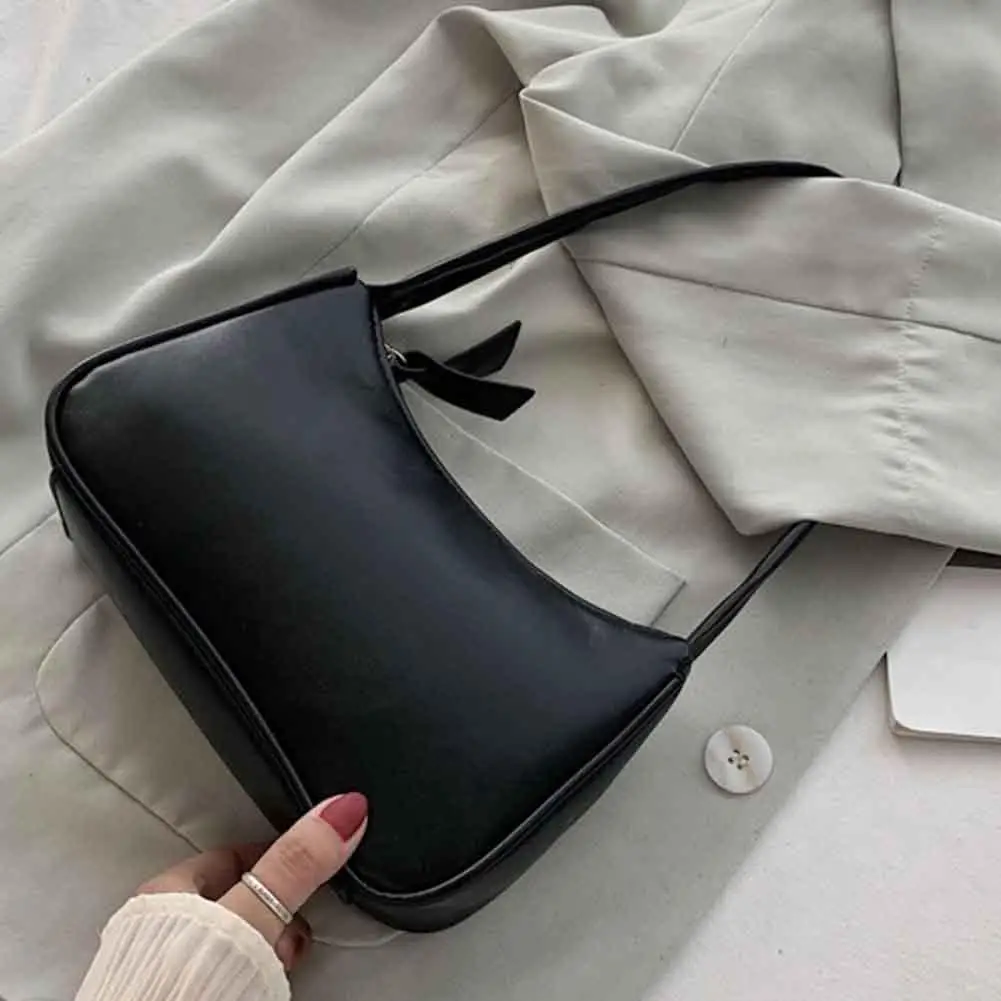 Women Retro Handbag PU Leather Shoulder Totes Underarm Vintage Top Handle Bag Female Small Subaxillary women tote bag women shoulder bag