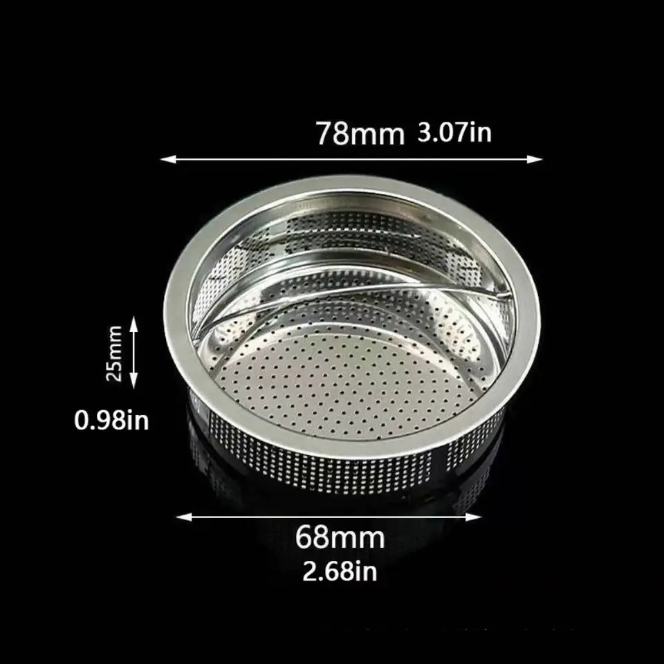 82 mm, scolapasta per lavabo, in acciaio inox, per