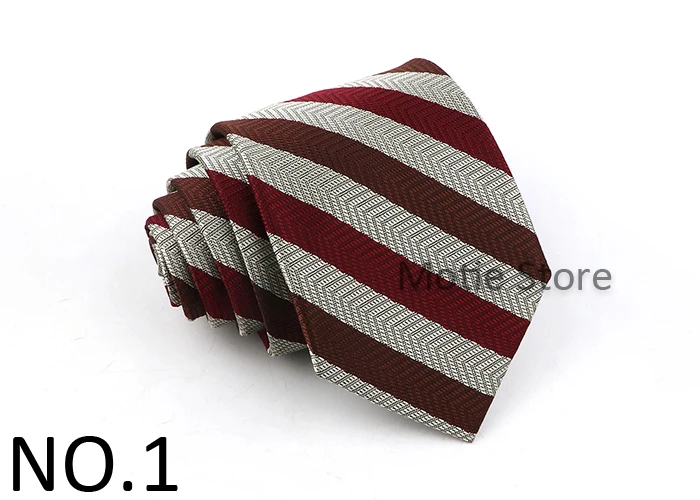 Herren anmutig Polyester Krawatte braun gestreifte Krawatte für Hochzeits feier täglich tragen Hemd Anzug Krawatte Accessoires Dekoration Geschenk – Detail 2