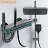 Luxury Piano Digital Bathroom Shower Set 12 Inch Rainfall Shower Head Hot Cold Bathroom Faucets Thermostatic Piano Shower System 1