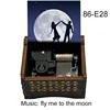 Song FLY Me To The Moon Music Box Wooden Black Print Gift for Wife Lovers Birthday Christmas Valentine's Day Home Decor 6