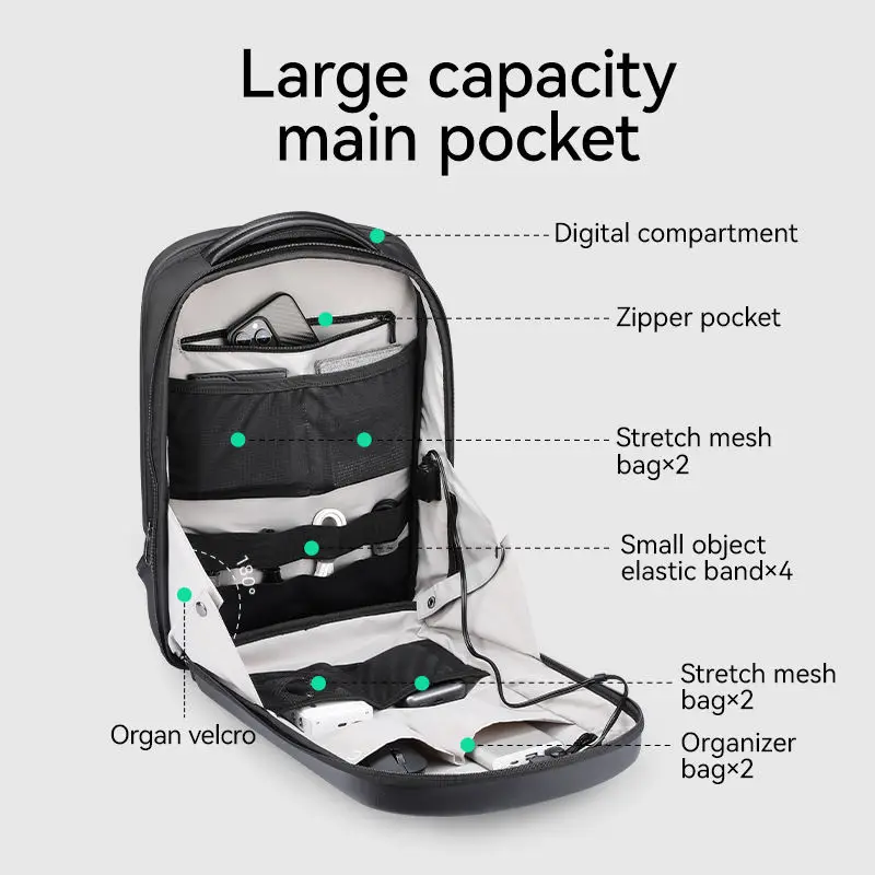 Mark Ryden New Design Laptop Backpack Anti-theft Waterproof School Backpacks USB Charging Men Business Travel Bag Backpack 2
