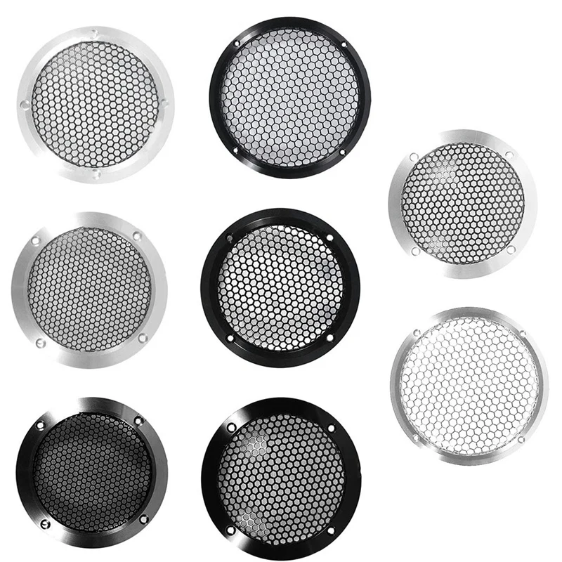 Aluminum Car Tweeter Speaker Grill Cover Full Metal Mesh Grille for Audio Enhancement 3.5Inch