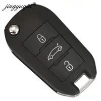 Jingyuqin 433MHz 4A HITAG AES ชิปรีโมท Van Car Flip Key สำหรับ Peugeot Expert 308 3008 2016 + citroen C4แคคตัส2014 + HU83 5