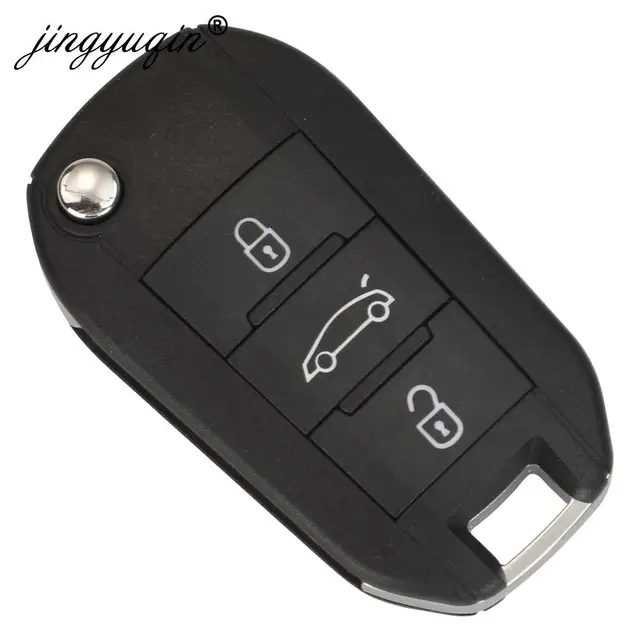 Jingyuqin 433MHz 4A HITAG AES ชิปรีโมท Van Car Flip Key สำหรับ Peugeot Expert 308 3008 2016 + citroen C4แคคตัส2014 + HU83 5