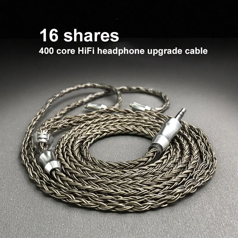 Único Cristal de Cobre Banhado a Prata Fio Hifi Fone de Ouvido Upgrade Cabo Tipo-c Ios para Shure 2.5 mm 3.5 mm 4.4 mm Alta Qualidade