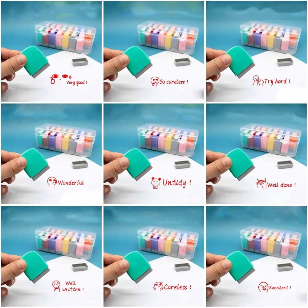 Encouragement Seals English Photosensitive Chapter English Commentary Stamp Comment Reward Kids Gifts Scrapbooking Decor