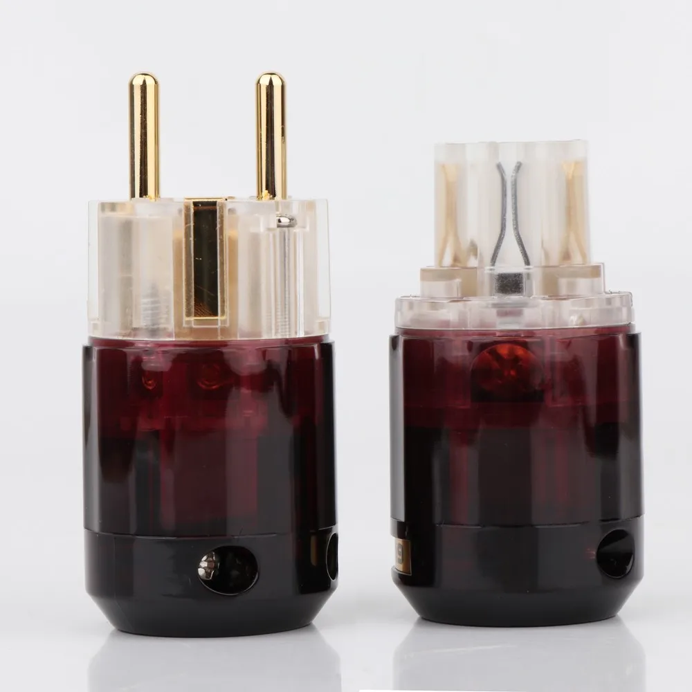 Hifi Audio EU Version Plug plug adapter power cable power plug connector Hi-end Schuko AC Power Connector Power Cable Adapter Plug For Diy Cable