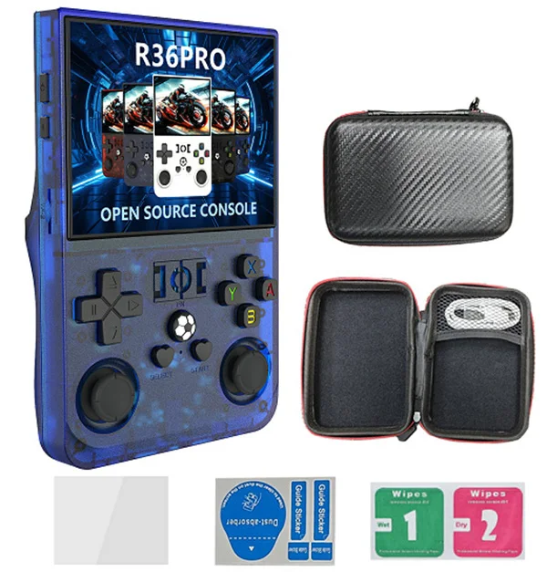 Open Source R36 PRO Retro Handheld Video Game Console Linux System 3.5 Inch IPS Screen Portable Pocket Video Player 128GB Games