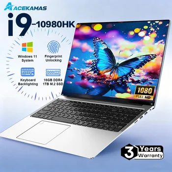 ACEKAMAS 15.6" Laptop Computer Intel Core i9 10980HK Windows 11 Pro Notebook Gamer 16GB RAM 1TB SSD IPS 1920*1080 Gaming Laptops 1