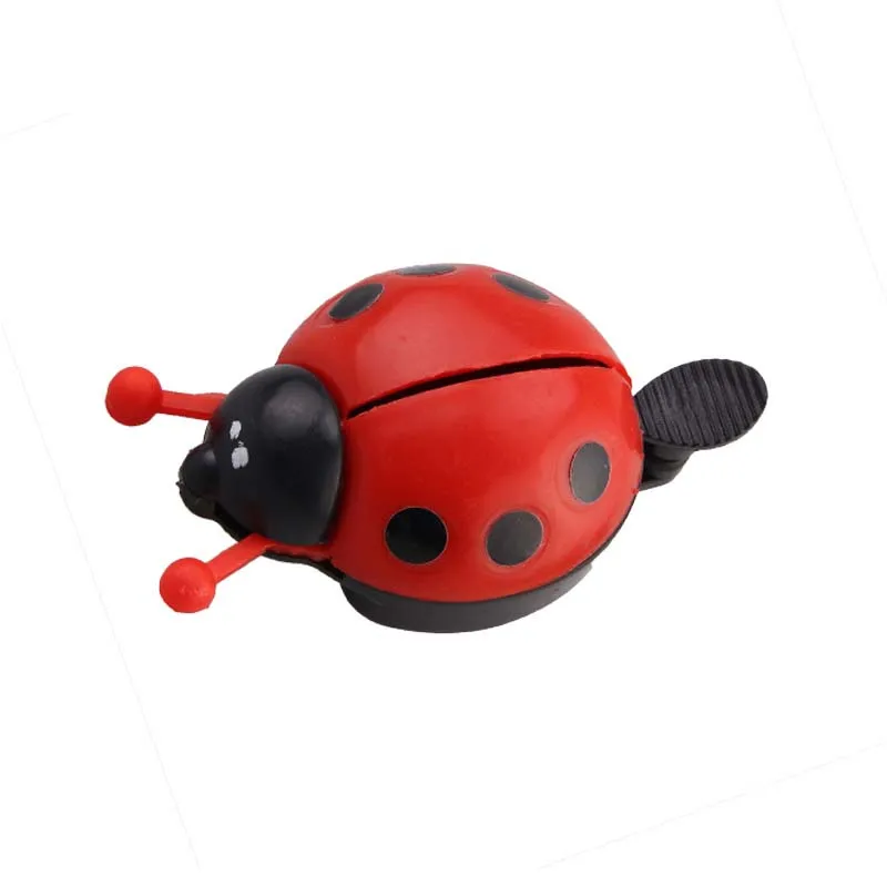 Cute Cartoon Ladybug Shaped Bike Bell Children Balance Car Bicycle Hand Press Small Bells Easy Operation Sports Bike Accessories
