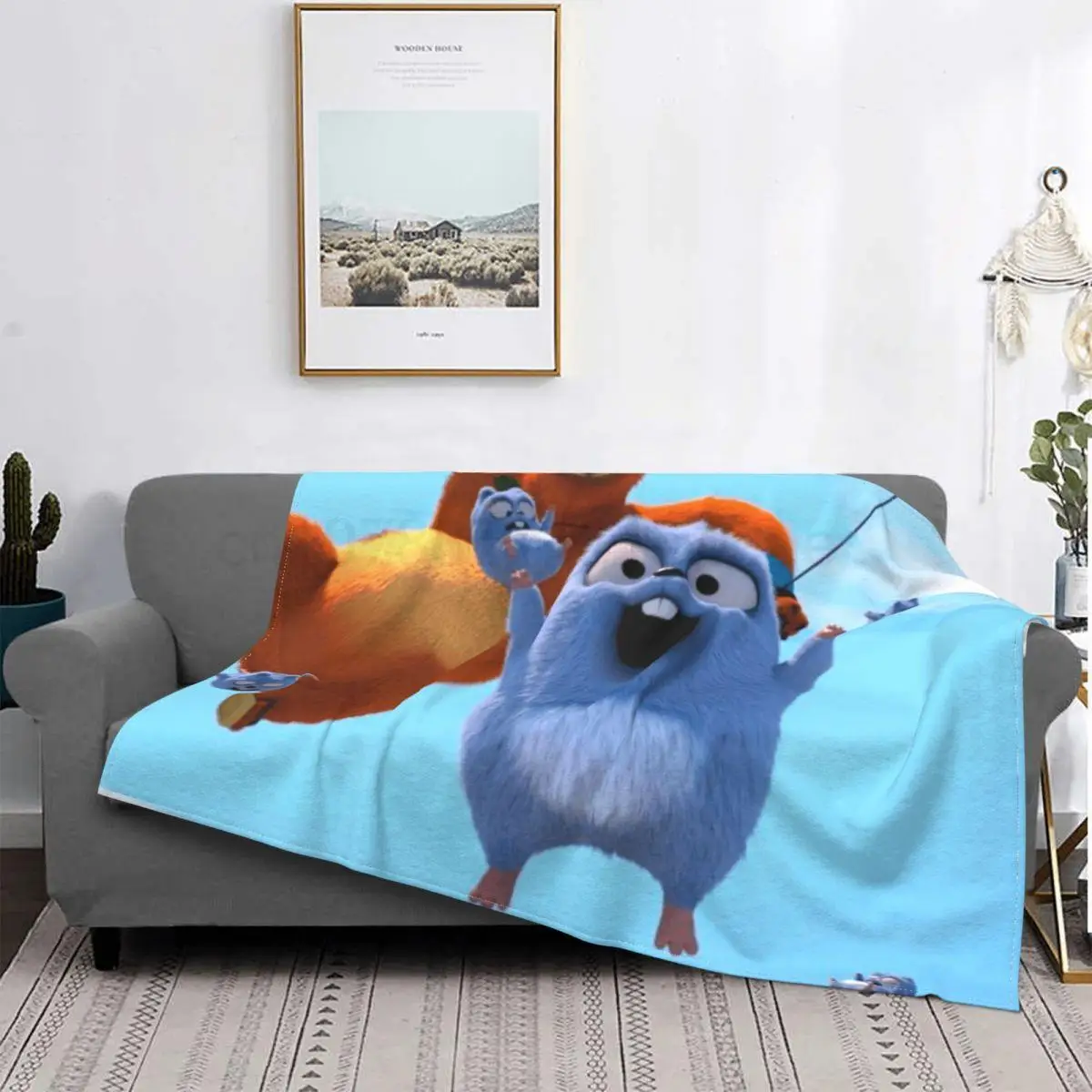 Grizzy And The Lemmings Coperta Kids Tv Crazy Halloween Costume Flanella Divertenti Coperte Morbide Per La Decorazione Del Ristorante Di Casa