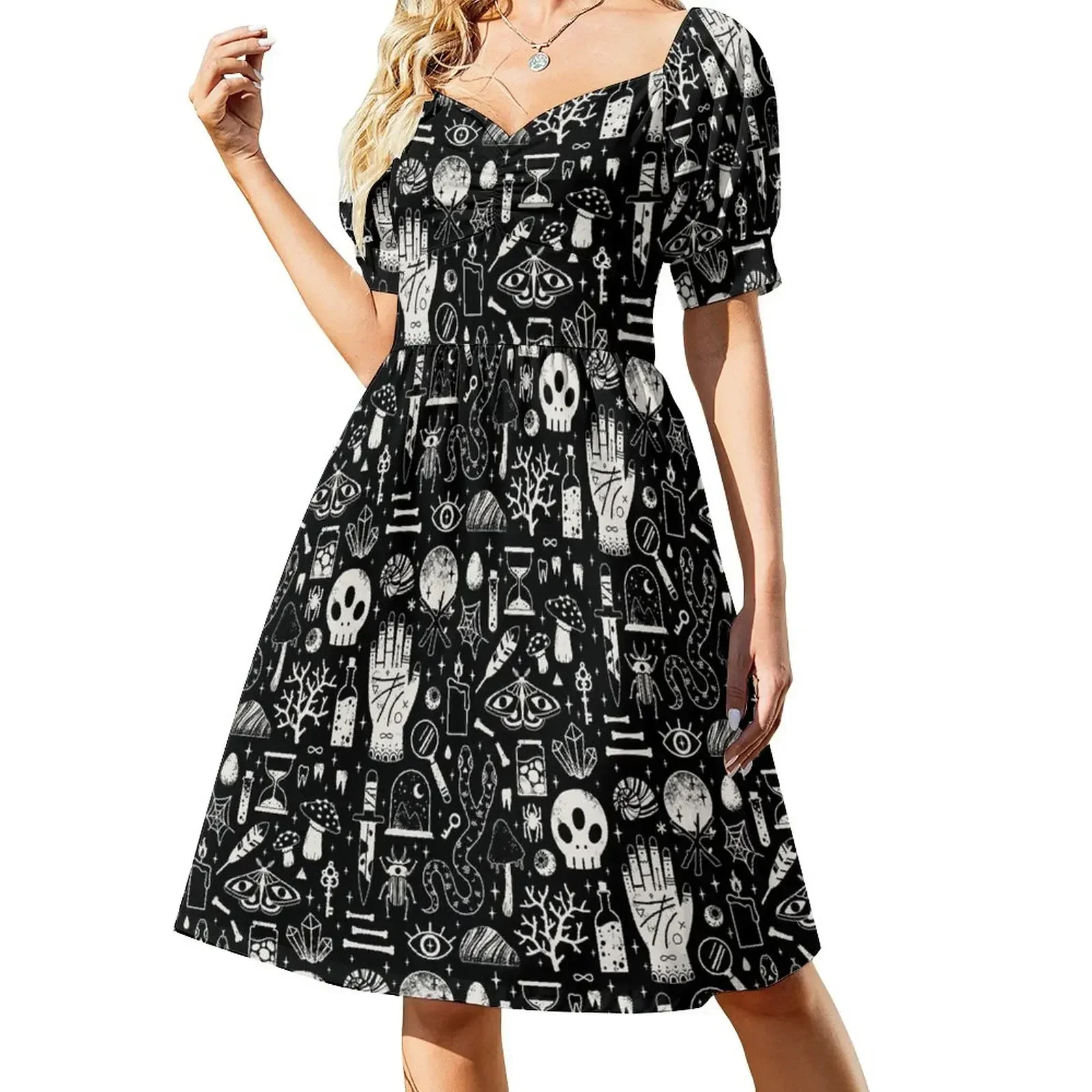 Curiosidades: B Vestido Negro Manga Corta Vestido de noche Vestido de noche mujer Vestidos