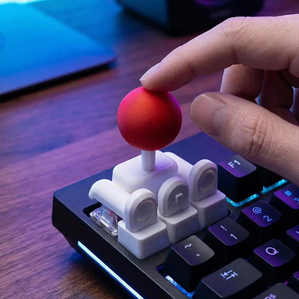 레트로 아케이드 조이스틱 키캡 WASD 이동식 3D 프린팅 PLA, MX 스위치 호환 가능, 이동식, 기계식 키보드 캡