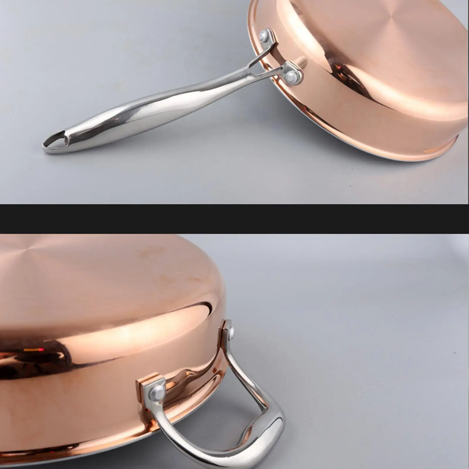 Stainless Steel Frying Pan Kitchen Round Saute Pan with Lid for Kitchen Rvs Stainless Steel Frying Pan Kitchen Round Saute Pan with Lid for Kitchen Rvs