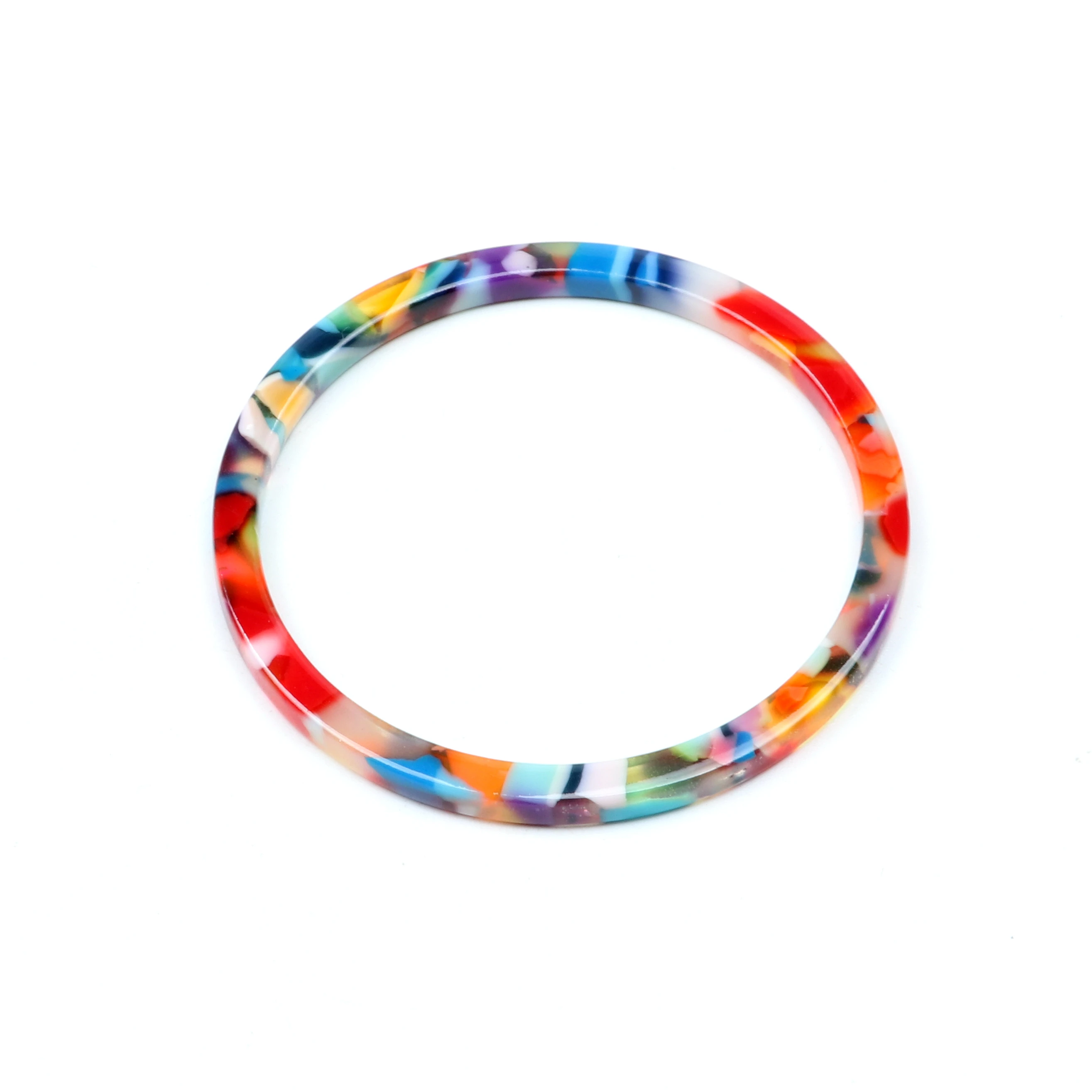 Leopardenmuster, Schildpatt-Ohrring-Charm, Acetat-Acrylperlen, kreisförmig, Boho, Ohrring-Teile, Ohrringe-Fund, 44 mm – Detail 16