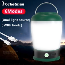 

Ultra Powerful LED Camping Light 3 Modes USB Rechargeable Waterproof Handheld Lamp Outdoor Hiking Emergency Night Lantern