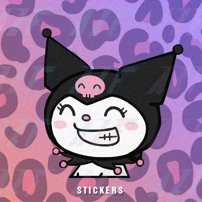 

Наклейки для кузова автомобиля Sanrio, пленка для автомобиля, наклейки для автомобиля, блокировка царапин, мультяшный Kuromi, милые аксессуары для украшения автомобиля, подарки