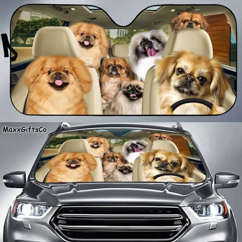 

Pekingese Car Sun Shade, Pekingese Windshield, Dogs Family Sunshade, Pekingese Car Accessories, Pekingese Lovers Gift, Car Decor