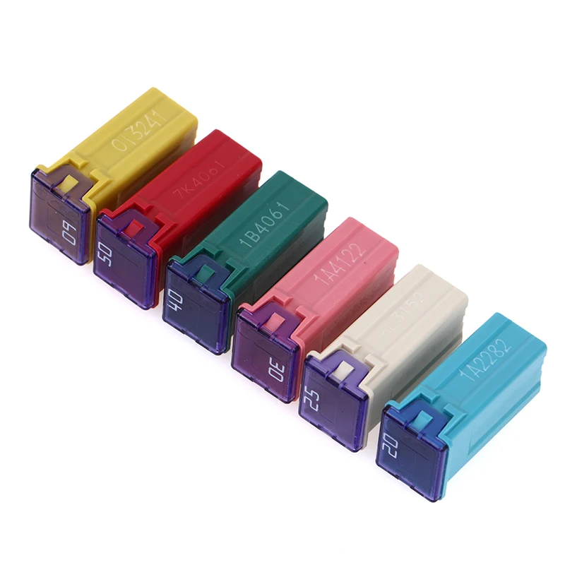 Mini Square Fuse 20A 30A 40A 50A 60A Set Automotive Car Fuse Plastic Box Assortment Auto 1Pcs car fuses kit