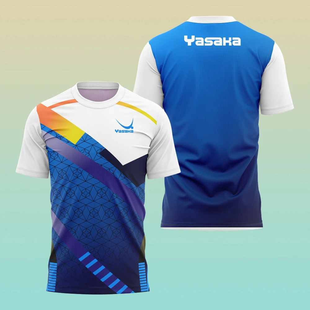 T-shirt Homme Impression 3D Sportif - Tennis De Table, Cyclisme - 50% Coton, 30% Soie, 20% élasthanne - Séchage Rapide