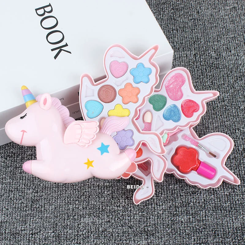 Kid Pink Unicorn Makeup Kit Box Washable Simulation Pretend Play Cosmetic Set Toys Non-Toxic Safe Bracelet Beauty Toy Gift Girl 15 Kid Pink Unicorn Makeup Kit Box Washable Simulation Pretend Play Cosmetic Set Toys Non-Toxic Safe Bracelet Beauty Toy Gift Girl