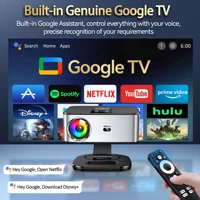 Official Google TV Projector 2000ANSI Bluetooth Voice Control Auto Focus WiFi 6 4K HD Beamer Home Theater Movie Projector 3