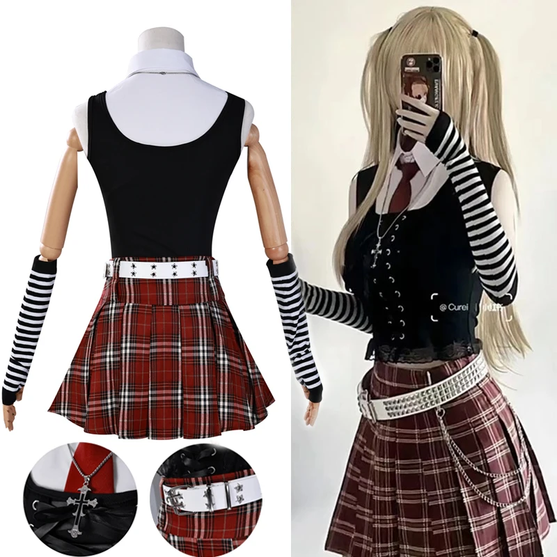 Misa Amane Inspired Gothic Lolita Dress with Subculture Necklace