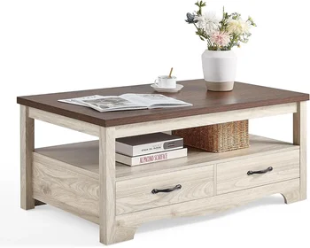 Farmhouse Coffee Table with Storage 1