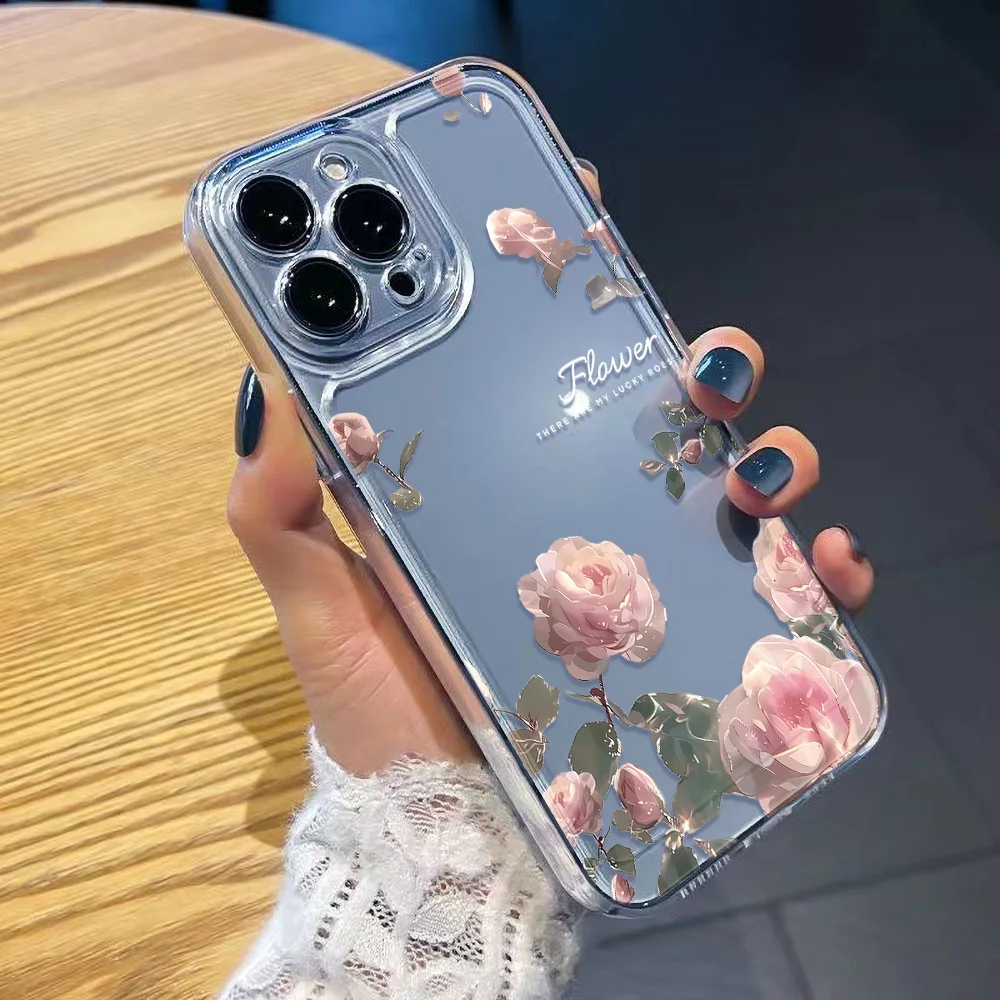 Floral Design Silicone Phone Case Cover