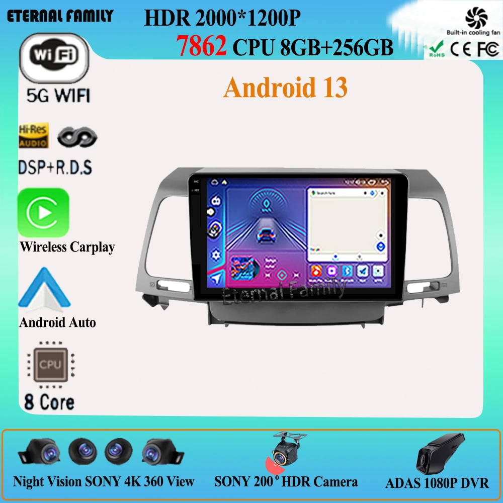 

Android 13 все в одном интеллектуальные системы для Kia Opirus GH 2007 - 2008 автомобильное радио мультимедиа навигация головное устройство Carplay авто