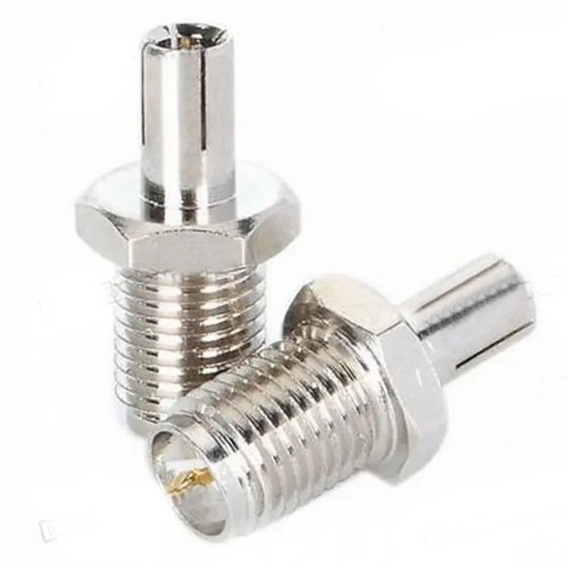 RP SMA-TS9 Stright Coaxial Coax Jack Adapter RP SMA Female to TS9 Male Adapter SMA Male to TS9 Plug Connector Silver so 239 so239 female to s216 3 8 24 male plug connector coaxial rf adapter