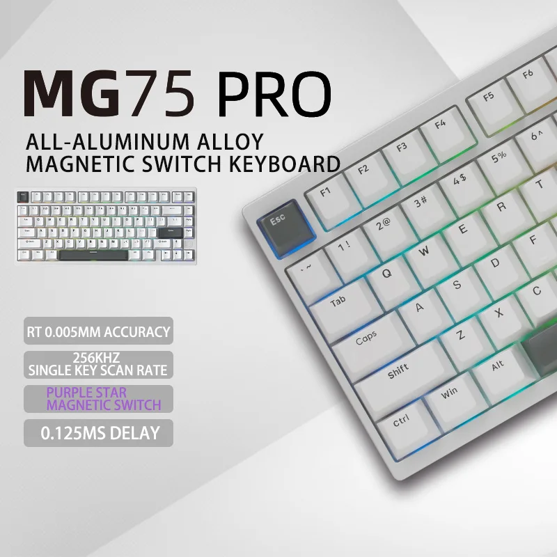 IROK MG75 PRO MAX 8K 磁気スイッチゲーミングキーボード 0.005mm RT