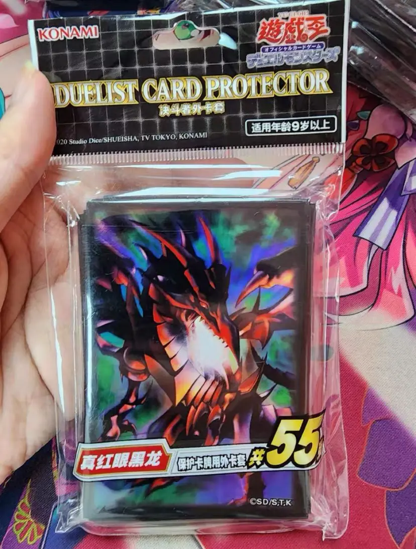 Yugioh Ufficiale Konami Occhi Rossi Drago Nero 55 Pezzi Manica Di Carta Cinese