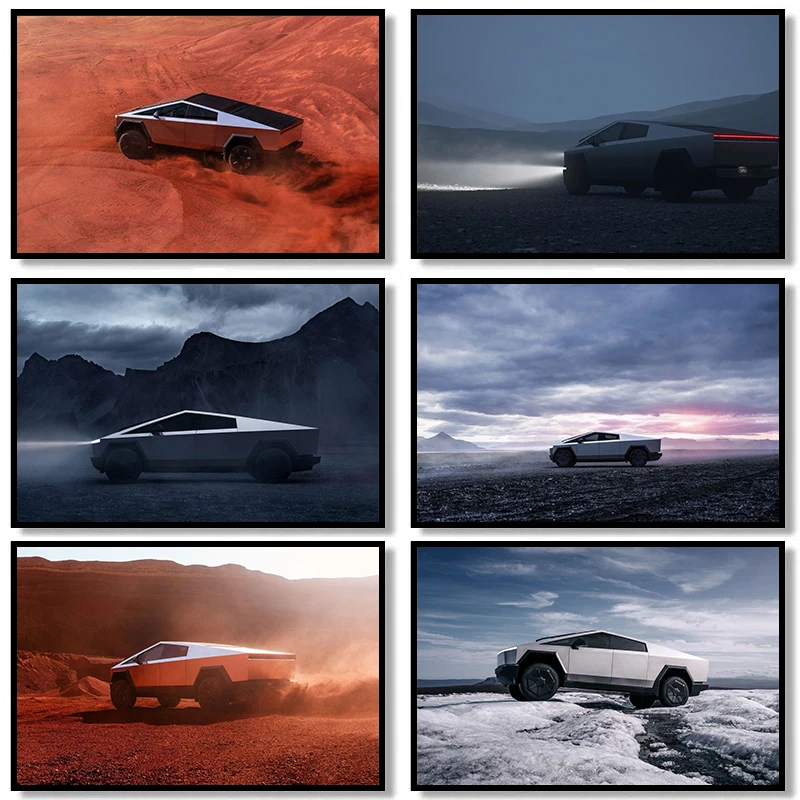 Cyberpunk Future Star Poster Fantascienza Desert Snow Mountain Plain Wall Art Print Modern Canvas Painting Home Room Decor